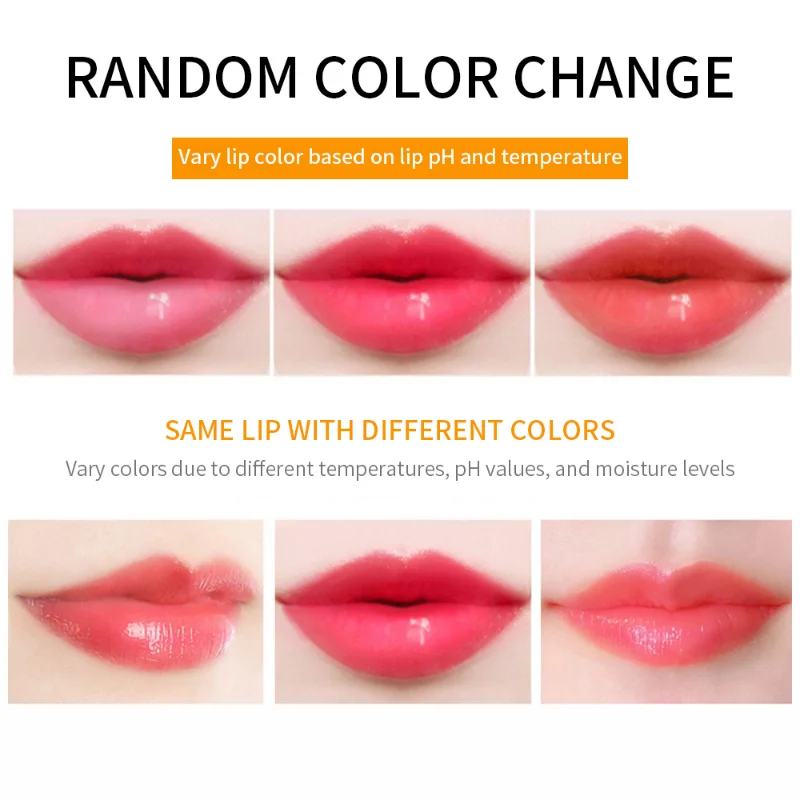 Temperature Changing Color Lip Balm Moisturizing Long Lasting Magic Lipstick Nouritious Anti Aging Lipstick Lips Makeup Comestic