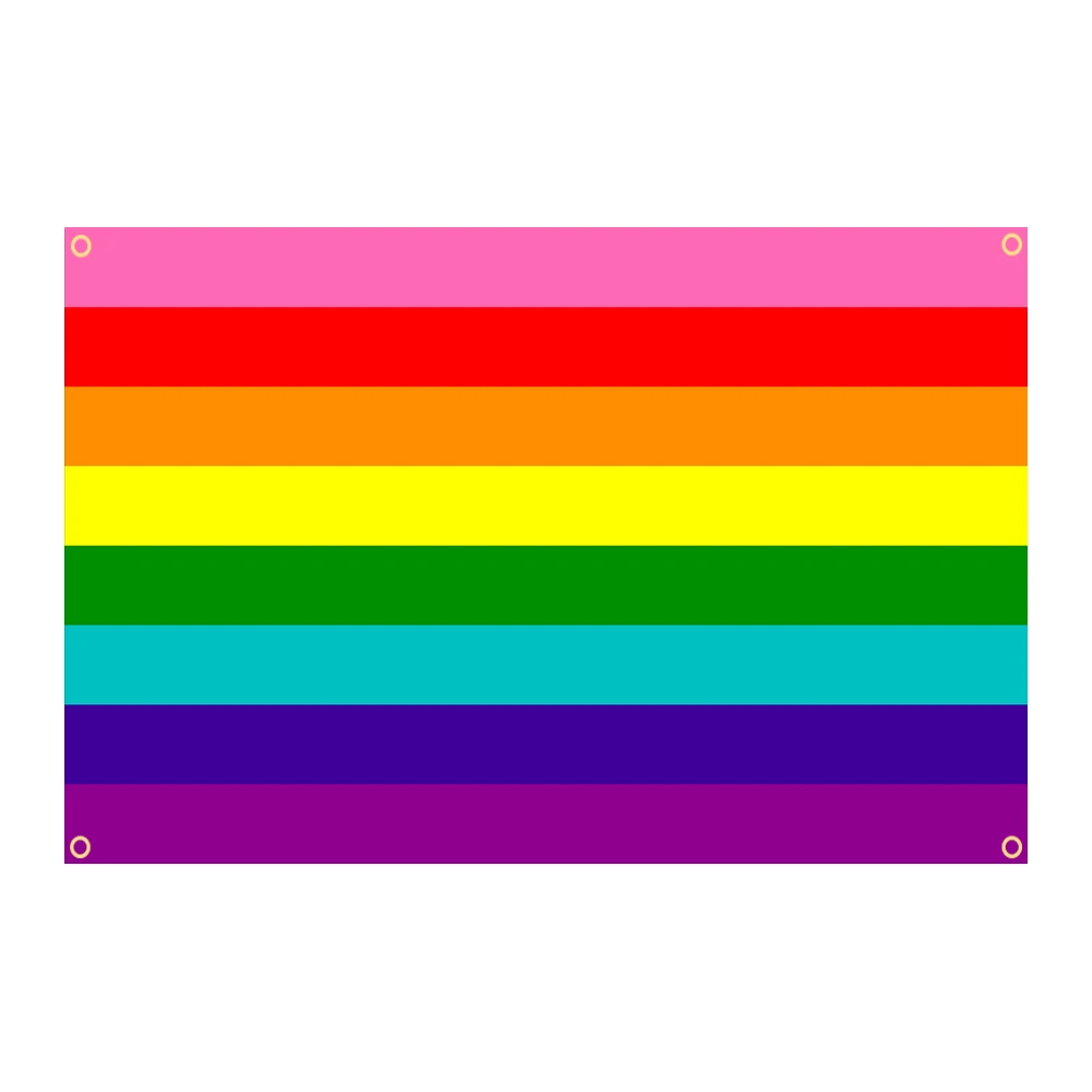 Gay Flag Baker 3x5Ft Poly Rainbow Inclusive Flag