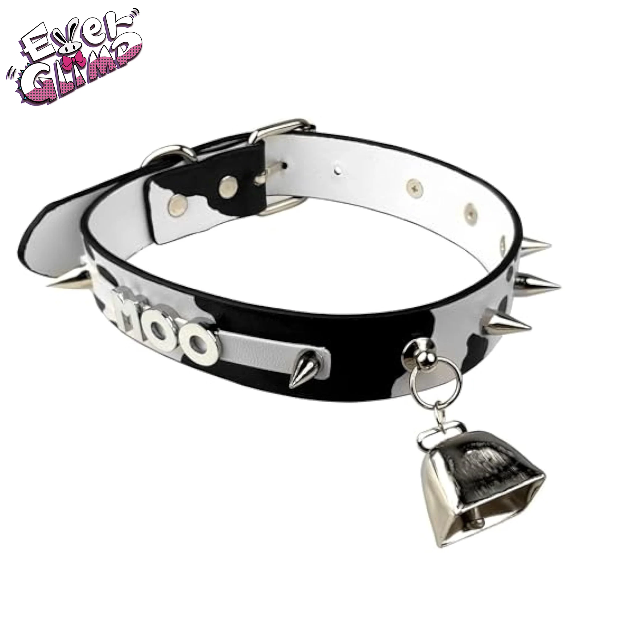 

EverGlimp Leather Choker Necklace for Women Punk Gothic Cow Print