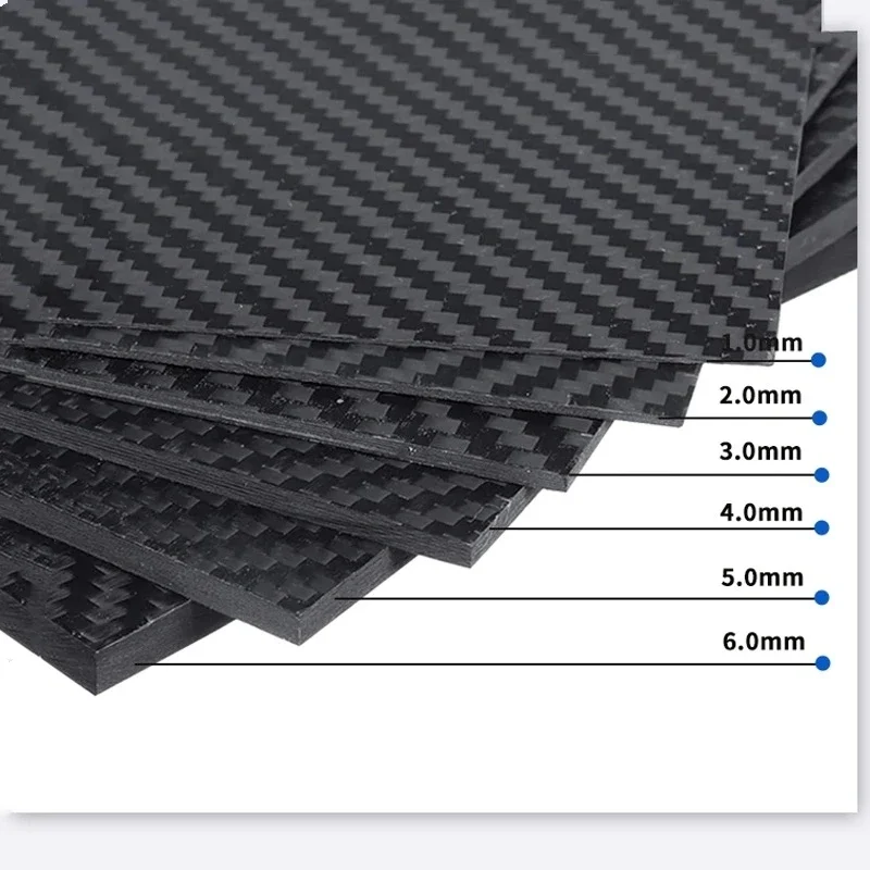 240x490mm Full 3K Carbon Fiber Plate Sheet High Strength Carbon Board Panel Thickness 0.5mm-5mm