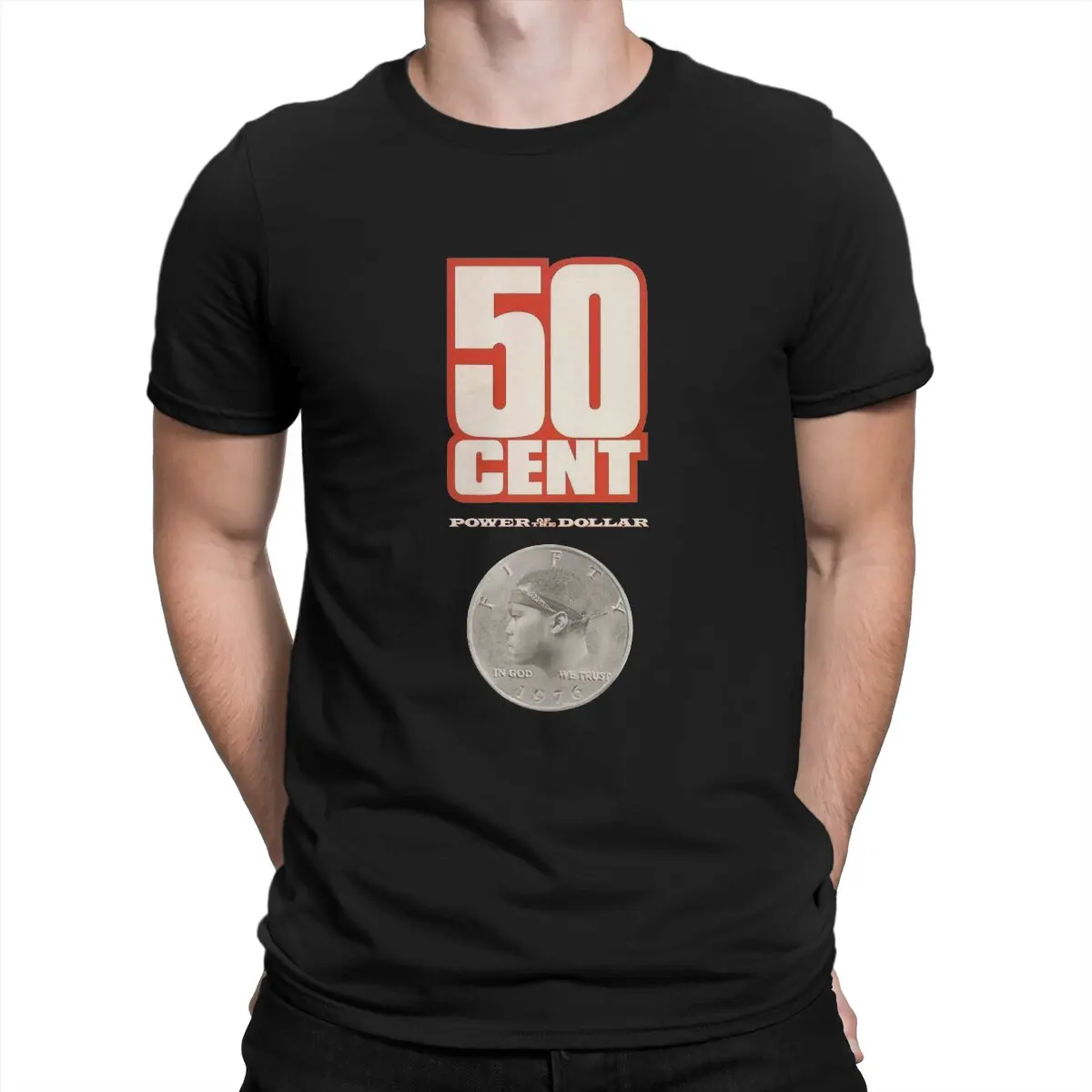 Power Of the Dollar Music Men T Shirt 50 Cent Rapper Vintage Tee Shirt Short Sleeve Round Neck T-Shirt 100% Cotton New Arrival