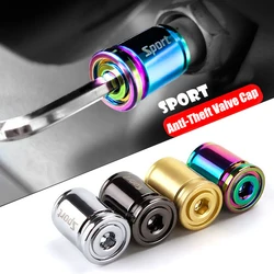 Zinc Alloy Anti-theft Sport Car Tire Valve Caps Wheel Tires Tire Stem Air Cap for Car Trucks Motorcycle Bicycle