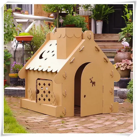 DIY Handmade Paper Box Children Toy House Model Coloring Paper Model Building Sets Creative Kindergarten Kids Toy Model House