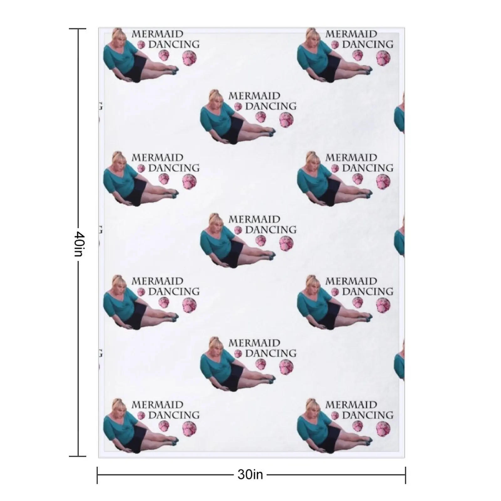 Mermaid Dancing - Fat Amy Fitted Throw Blanket Giant Sofa Bed covers Thin Summer Beddings Blankets