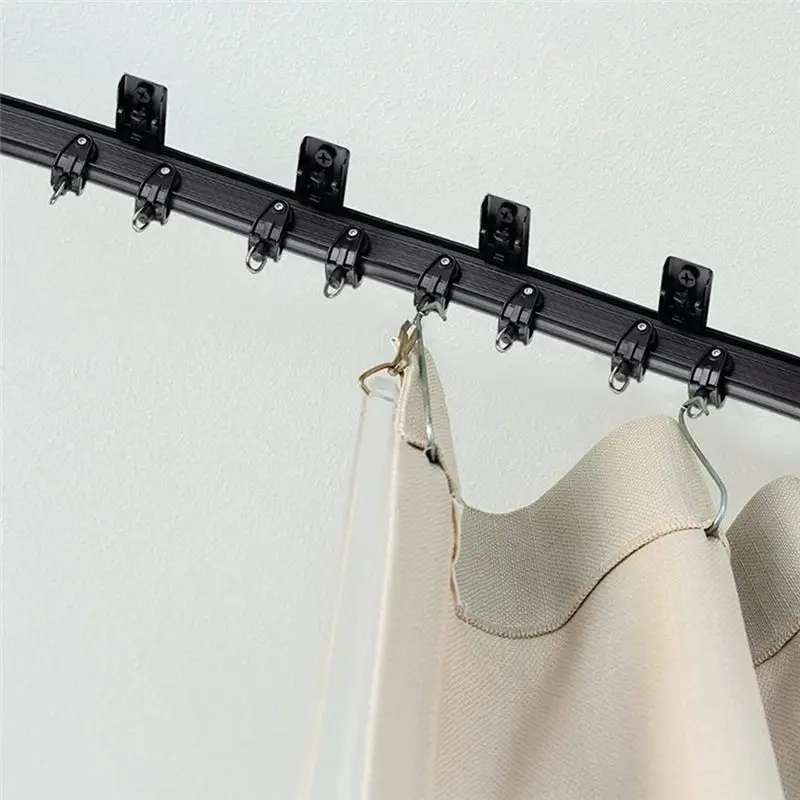 Customer Favorite RV Curtain Spacer Bendable Ceiling Smooth Rails And Mounting Hooks With Rollers For Dormitory Living Room Offi