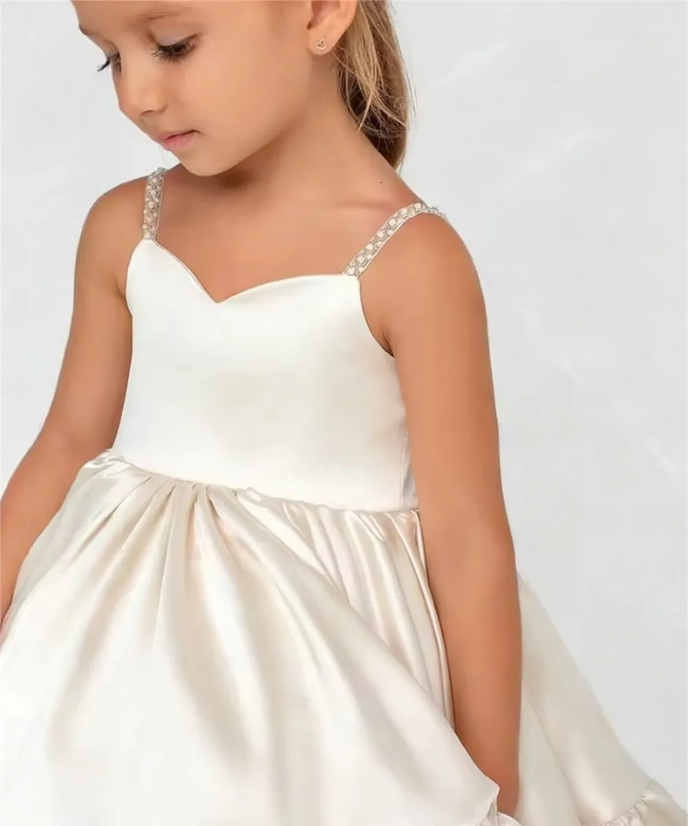 

Платье для девочки на заказ: цветное, атласное, пышное, в стиле принцессы, для свадьбы, дня рождения и первого причастия