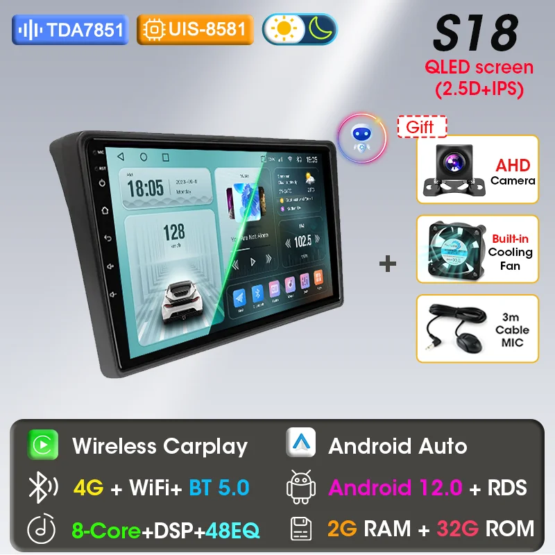 Carplay Voor Fiat Ducato Peugeot Boxer Citroen Jumper 2 2006-2022 Android Auto Radio Multimedia Speler Navi GPS DVD Head Unit