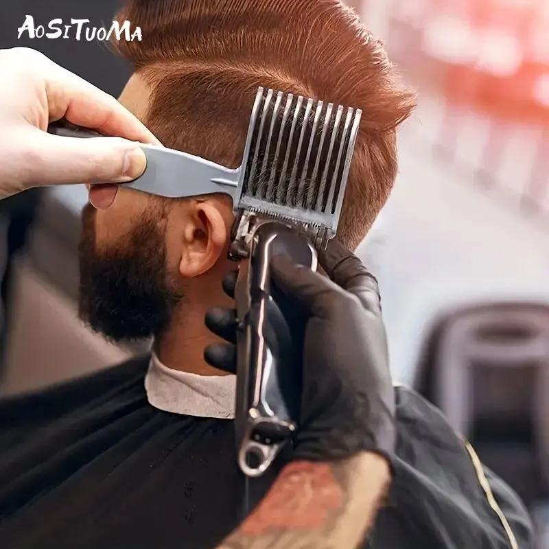 Men\'s Barber Fade Comb Professional Men\'s Hair Cutting Tools Hair Cutting Comb Heat Resistant Flat Top Comb Clipper Comb 