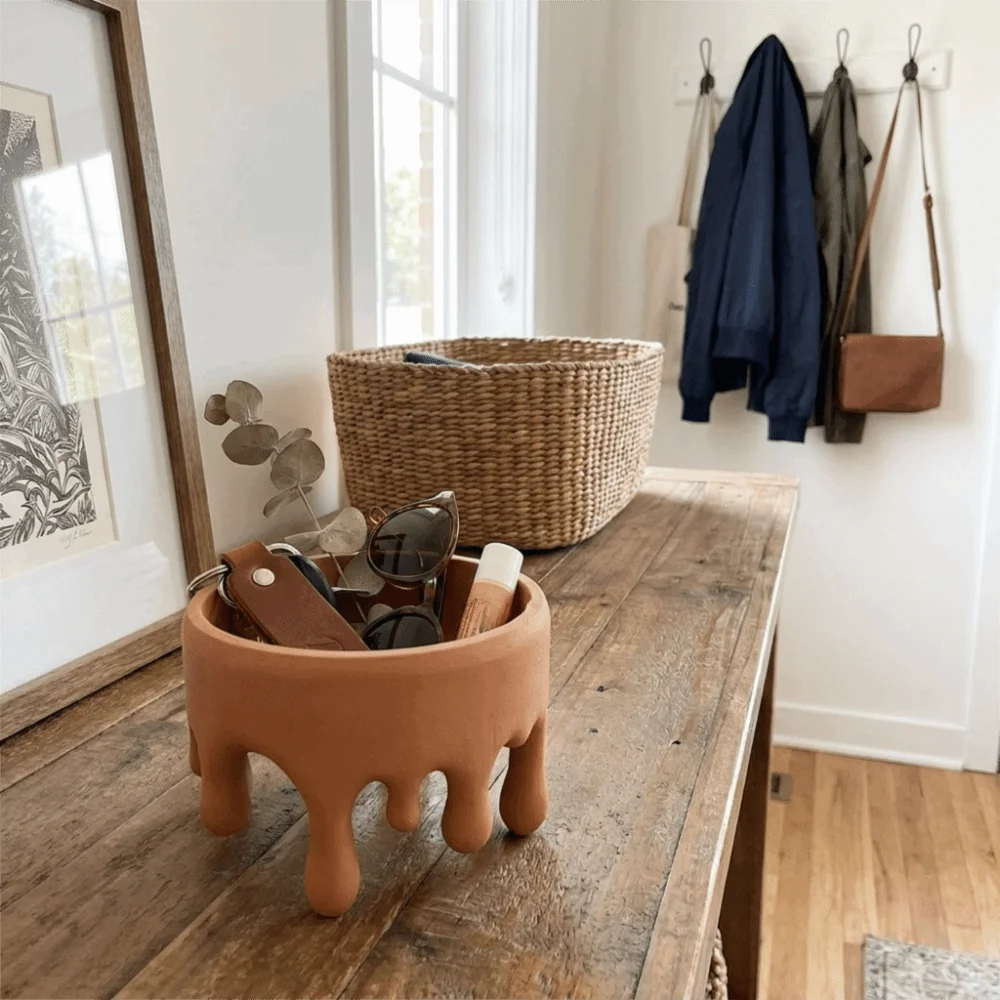 3D Printed Water Drop Flower Pot Multi-Functional Modern Style Succulent Planter Plastic Unique Jewelry Storage Tray