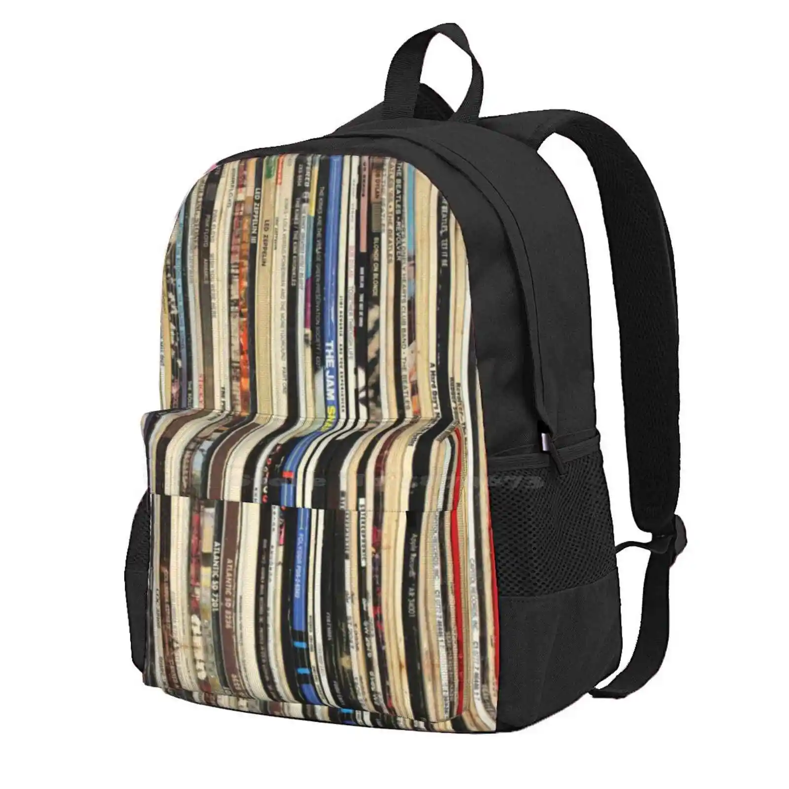 Classic Rock Vinyl Records Hot Sale Schoolbag Backpack Fashion Bags Classic Vinyl Records Record Collector Vinyl Junkie Vinyl