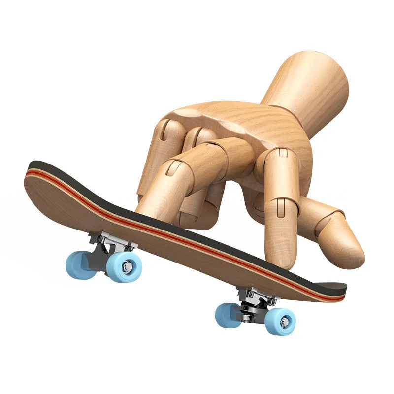 Creatieve Mini Vijf-Laags Esdoorn Met Lichtmetalen Velgen Vingertop Skateboards Speelgoed Desktop Spel Speelgoed Kids Decompressie Speelgoed Geschenken