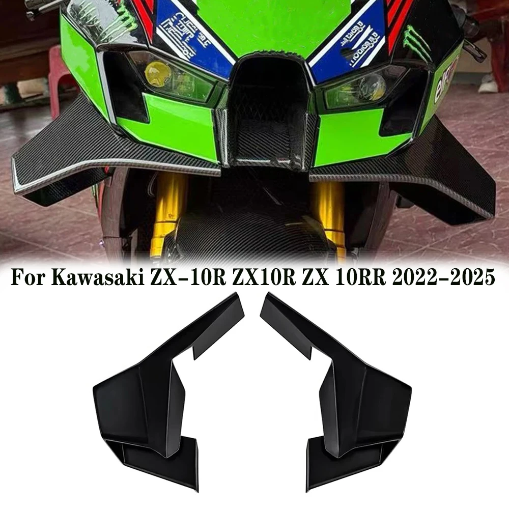 

Motorcycle Fairing Winglet Spoiler Kawasaki ZX-10R ZX10R ZX-10RR 2022-2025 Windshield Wing Fairing fixed Front side Aerodynamic
