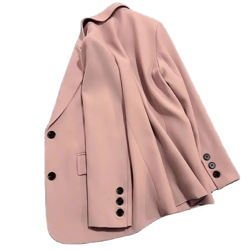 2026 Blazer Women Spring Autumn Elegant Long Sleeve Suit Jacket Casual Office Lady Coat Single Breasted Blazer Femme Outerwear
