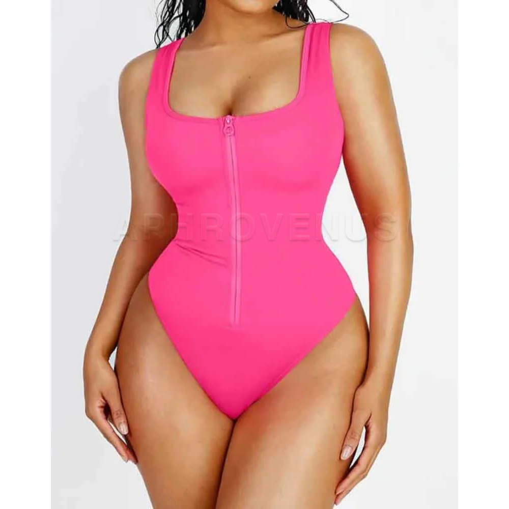 Fajas Colombianas Women\'s Compression Slimming Waist Trainer Shapewear with Front Zipper Body Shaper Tummy Control Shapewear
