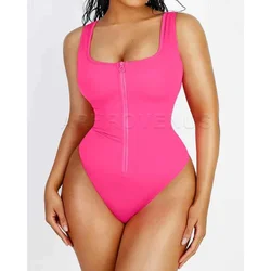 Fajas Colombianas Women's Compression Slimming Waist Trainer Shapewear with Front Zipper Body Shaper Tummy Control Shapewear