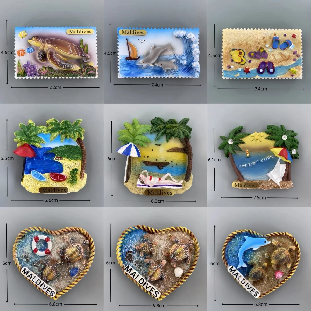 Maldives Travel Souvenir Refrigerator Magnet, Home Decoration Refrigerator Magnet, Handmade Craft