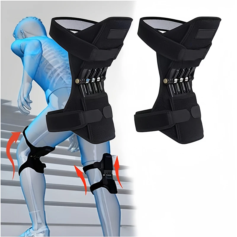 

1Pc Knee Booster Support Spring Power Knee Stabilizer Pad Knee Protection Booster for Weak Legs Running Squat Climbing