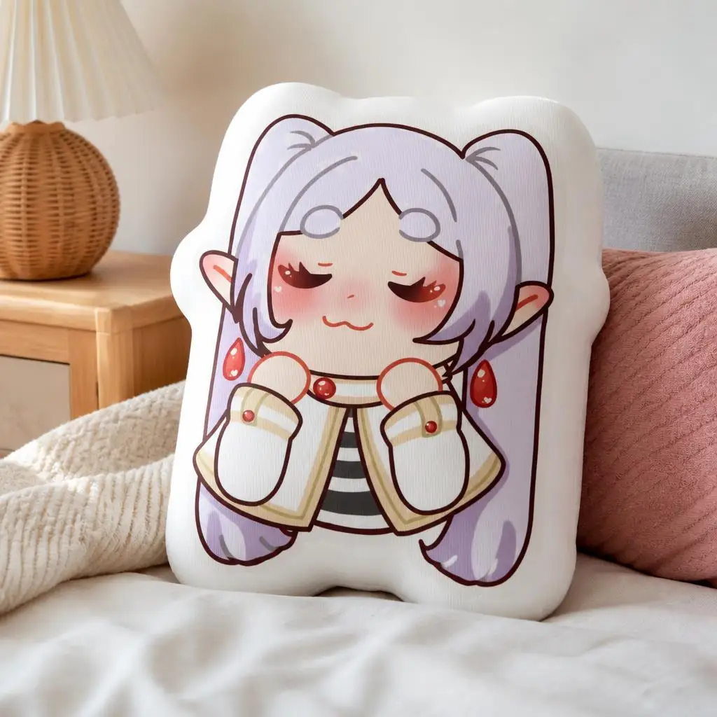 Frierens Cute Anime Elf Girl Funny Pillow Cushion Irregular Stuffed Throw Pillow Home Decor Gift Sofa Bed