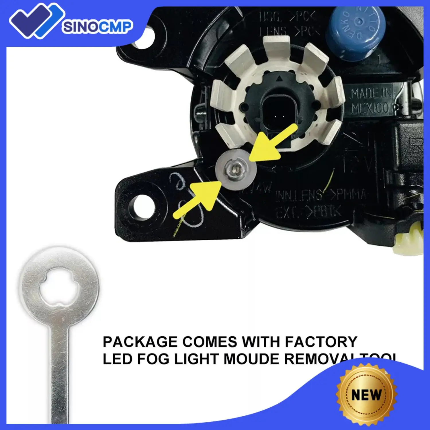 

L1B 7535 Yellow Front LED Fog Light Bulb With Efficient Cooling And Plug Play For Toyota Honda Models C-HR Corolla CR-V Pilot