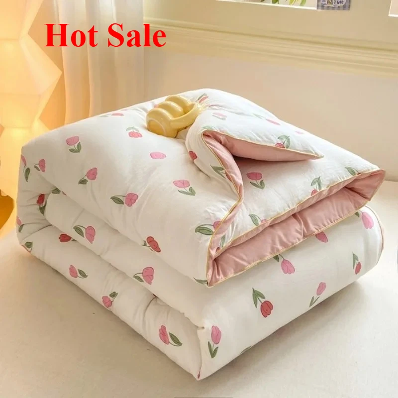 

New Printed Class A Raw Cotton Soybean Quilt Thickened Spring and Autumn Quilt Soybean Fiber Winter Quilt