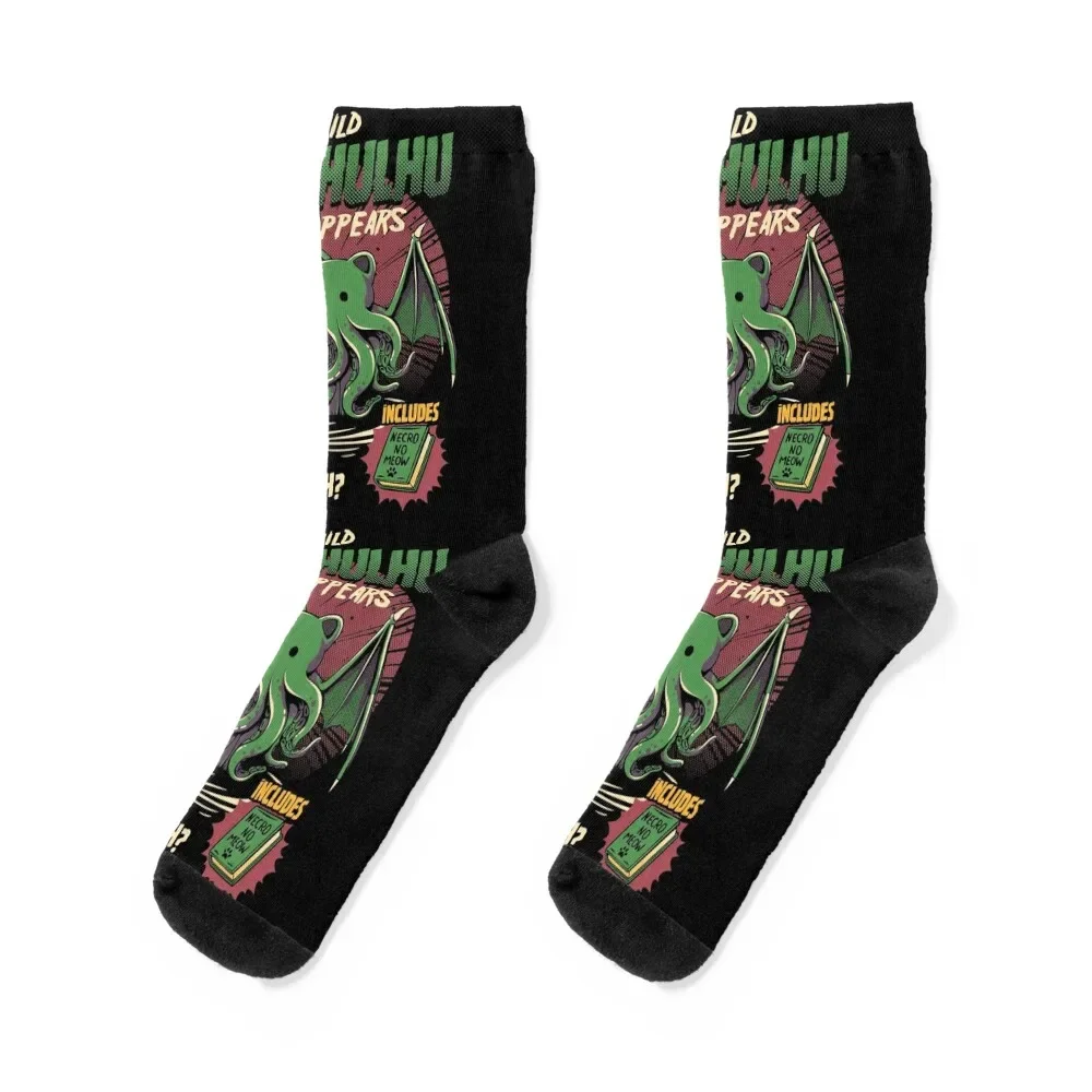 Cathulhu Socks crazy floral Sports Woman Socks Men's