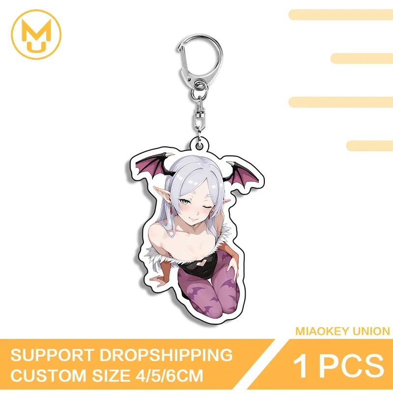 Seductive Demon Girl Frieren Fashion Artistic Elegant Double Sided Acrylic Keyring For Backpack Clothes Hat Jewelry Gifts