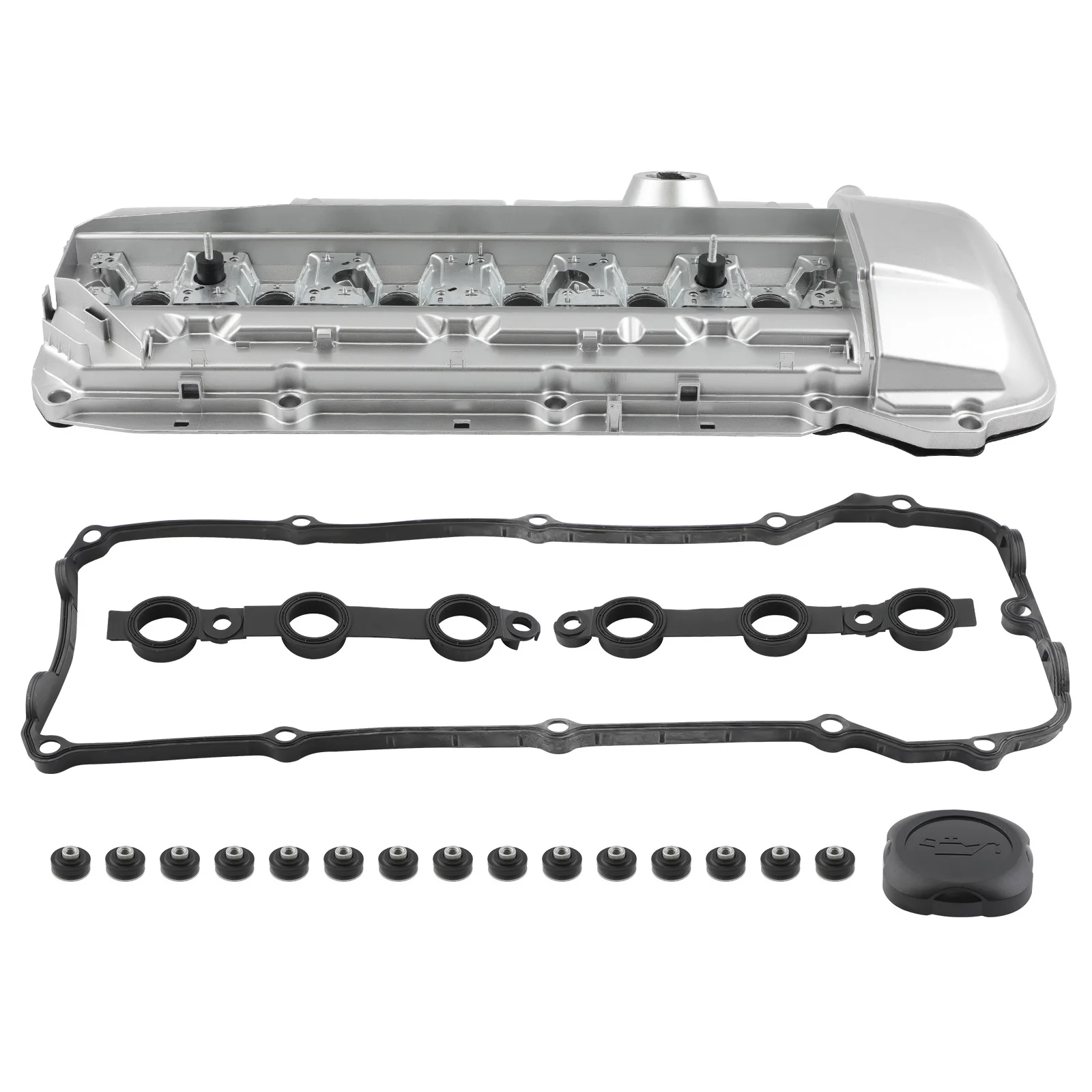 Aluminum Valve Cover Kit For BMW 325CI 325I 325XI 330CI 330I 330XI 525I 530I X5