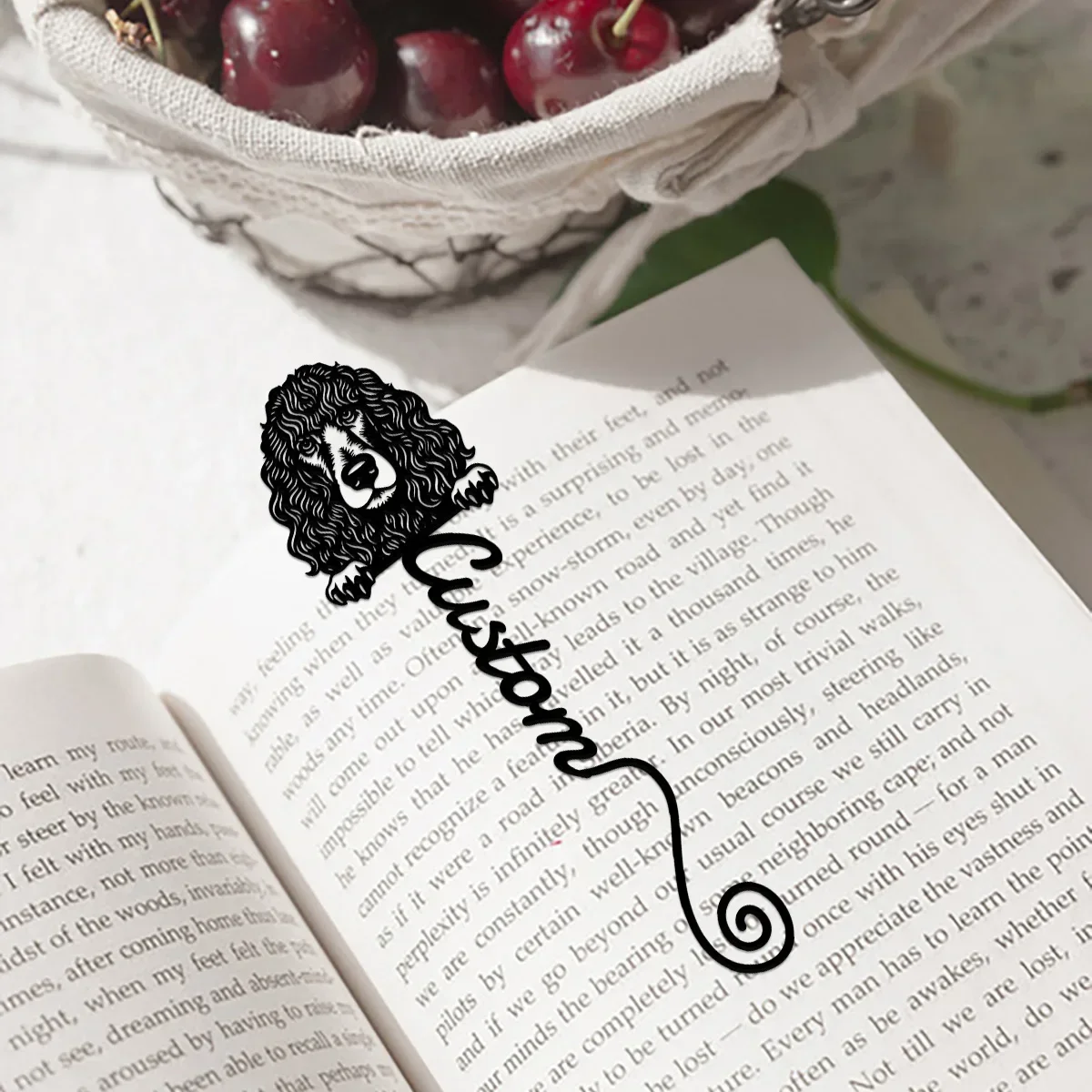 

Delight Educators & Learners! This Irish Water Spaniel Bookmark Is A Gem. A Unique Present for Avid Readers and Dog Devotees.