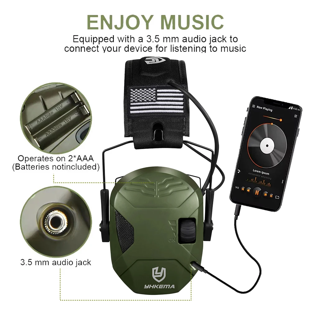 Outdoor Hunting/shooting Earmuffs Actively Reduce Noise To Protect Hearing, Train Tactical Headphones To Strengthen Human Voice