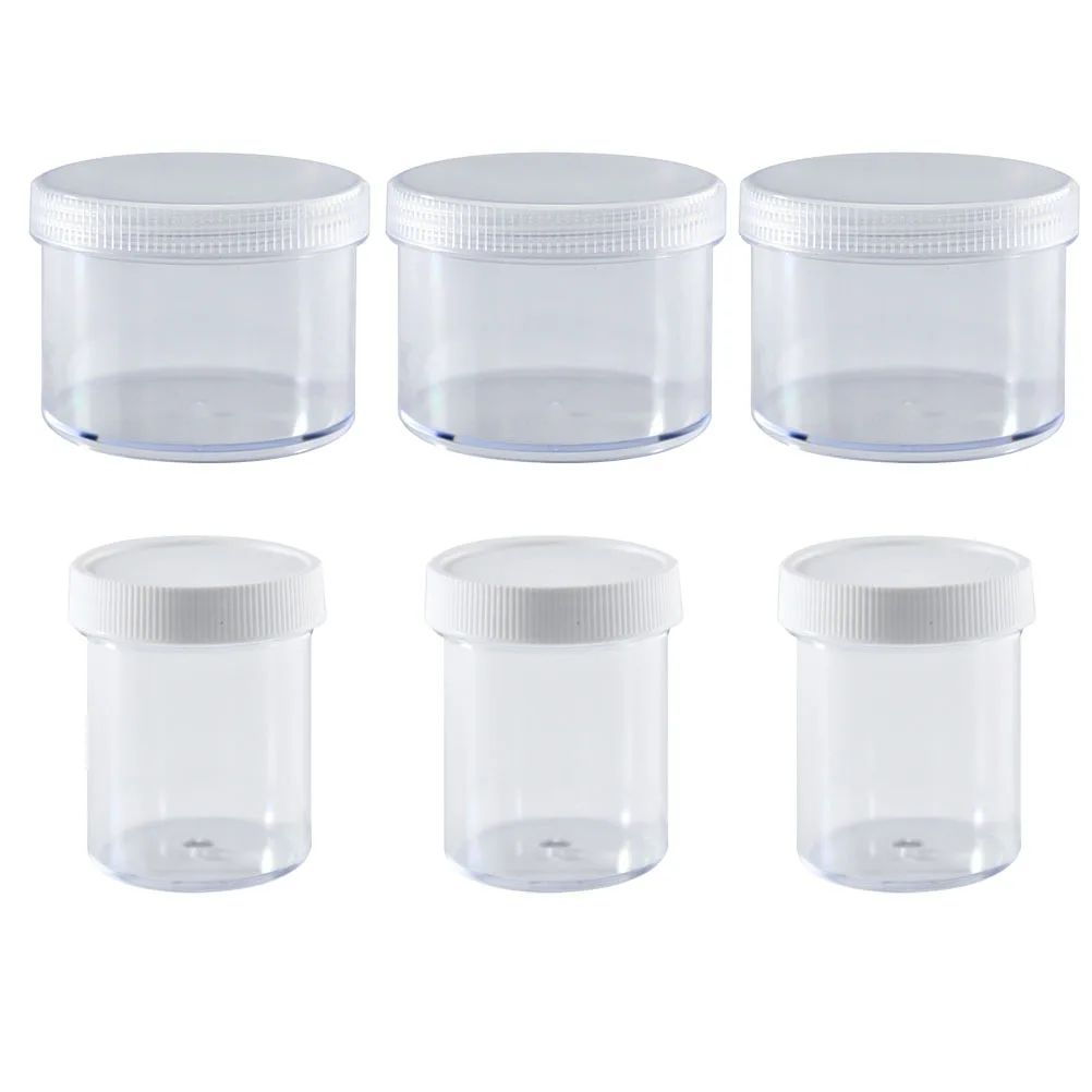 

6 Pcs Plastic Box Container with Lid Travel Containers Storage Canisters Lids Jars