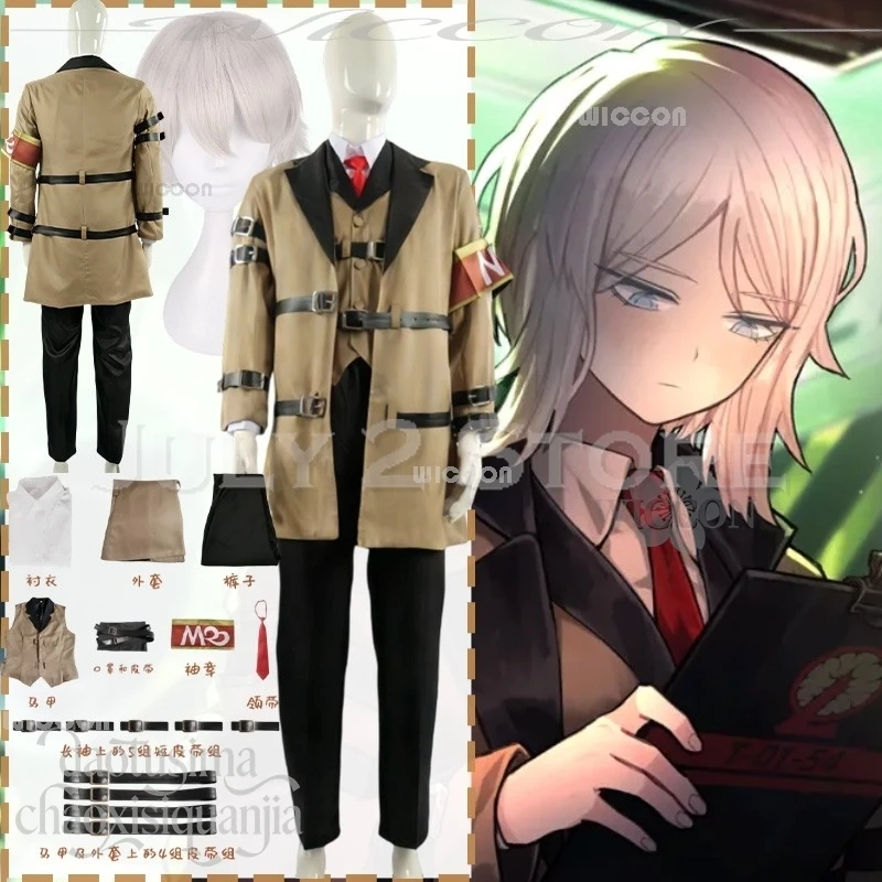 

Аниме для взрослых, игра Limbus Company, косплей Faust, сексуальные костюмы цвета хаки, куртка и жилет, брюки, аксессуары