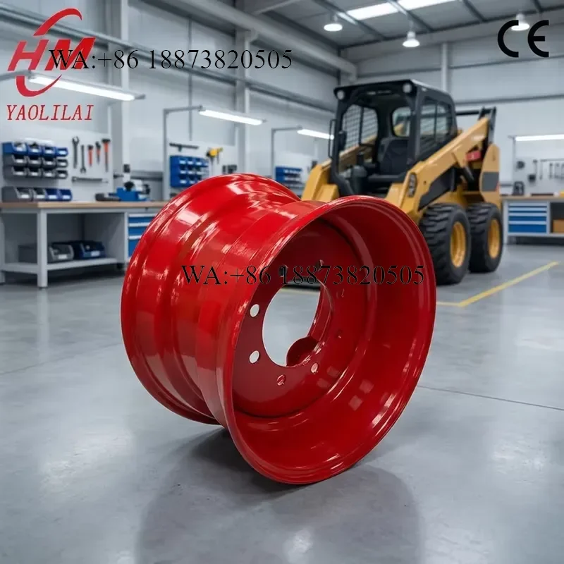 Custom 16.5 Inch Steel Wheel Rims 16.5x9.75 OTR Rims for Skid Steer Loader Rim Compatible with 12-16.5 10-16.5 Tires