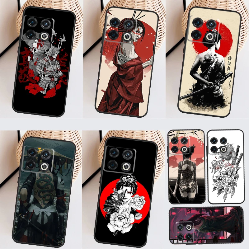 Samurai Warrior Geisha Case For OnePlus Nord 2T CE 2 3 Lite N10 N20 N30 OnePlus 11 9 10 Pro 8T 9R 10R 10T Cover