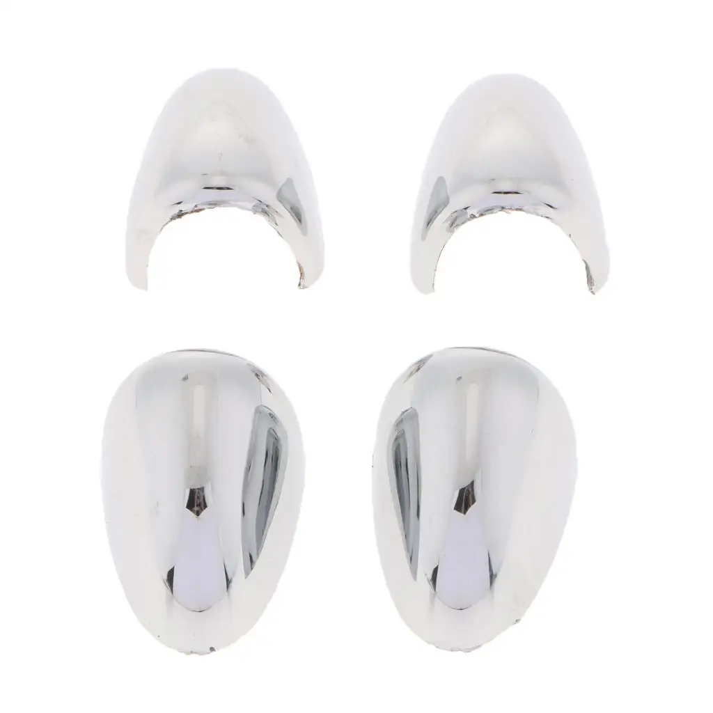 4 Pieces Front Windshield Washer Wiper Spray Nozzle (silver)