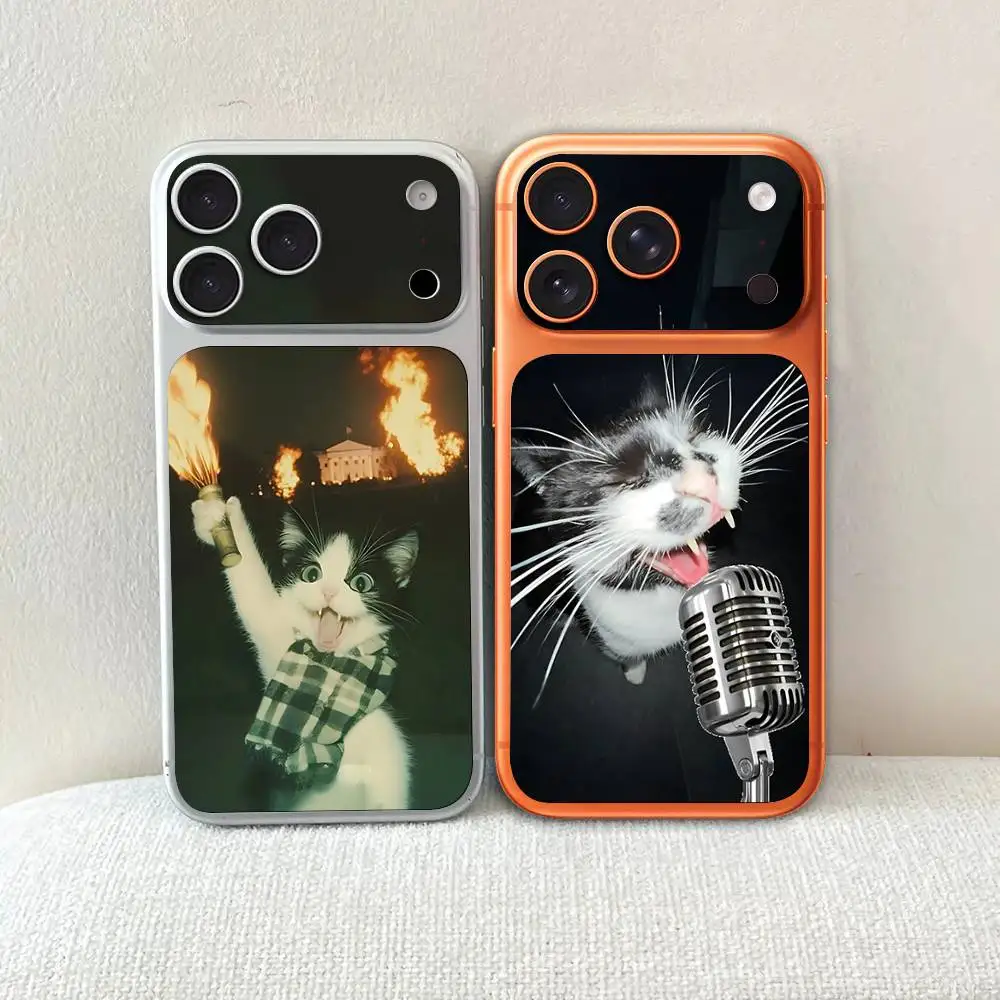 

Funny Cute Cat Skin Wrap Decal Sticker Protective Back For IPhone 17 Pro 17 Pro Max