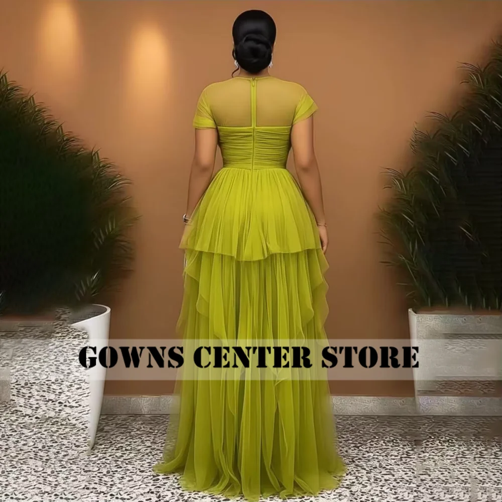 Op maat gemaakte olijfgroene g - Elegant Satin Evening Gown Split recensie en prijs