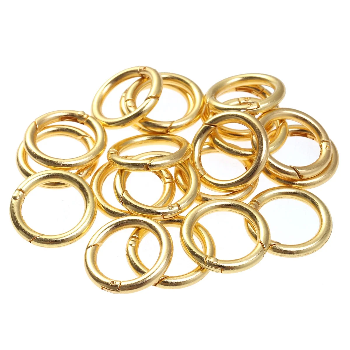 

20 pcs Jump Rings Spring Clasp Keychain Split Ring 4.0X28Mm Open Jump Rings For Jewelry Making Zinc Alloy Golden Durable