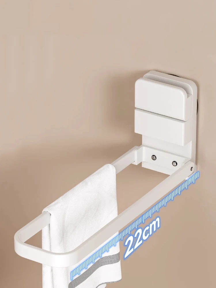 Suction Cup Bathroom Towel Hanger Kitchen Floating Wall Shelf Towel Rack Folding Towel Holder Bathroom Accessories Tissue Hanger
