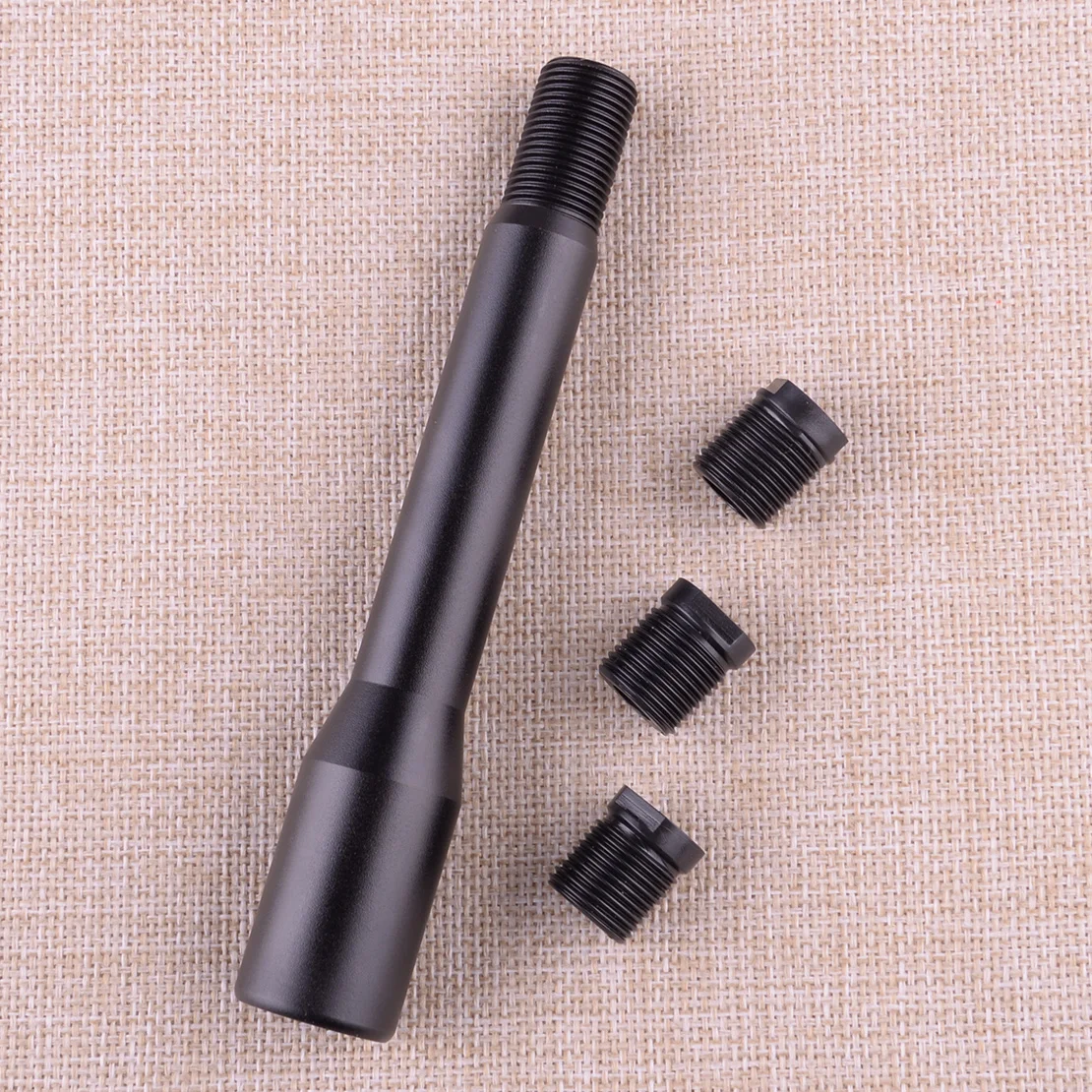 

6.7" Black Straight Car Gear Shift Knob Rod Manual Extender Extension Shifter Lever Aluminum Alloy