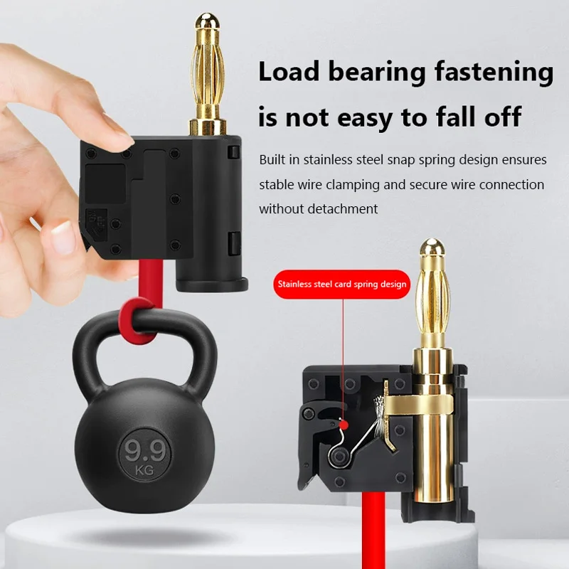 4MM Stackable Banana Plug High Current Wire Connector Lantern Head Gold-plated Or Nickel Plated Power Testing Instrument Plug