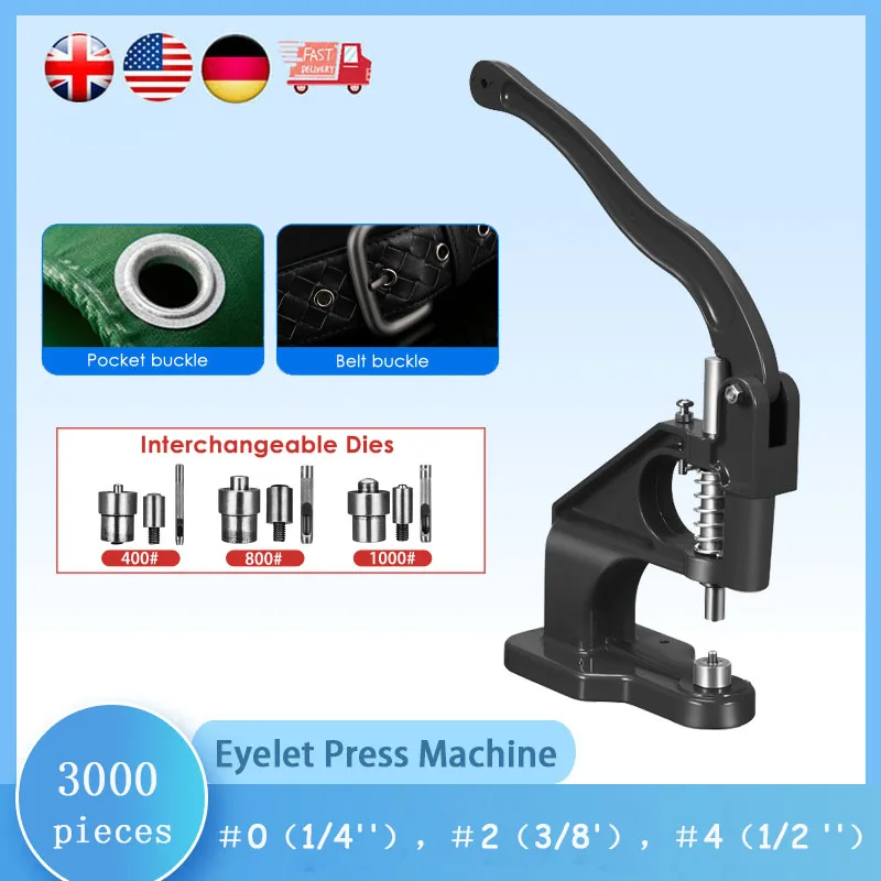 

Eyelet Punch Pliers Machine, Heavy Duty Hand Press Grommet Machine, Hole Punch Tool Kit for Banner,Sign,Awning,Poster,Curtain