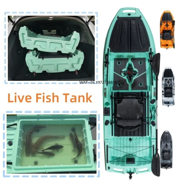 

2025 LSF Detachable Modular One Person Kayak 2 Piece Fishing Most Stable Pedal Kayak Kayak Canoe Boat