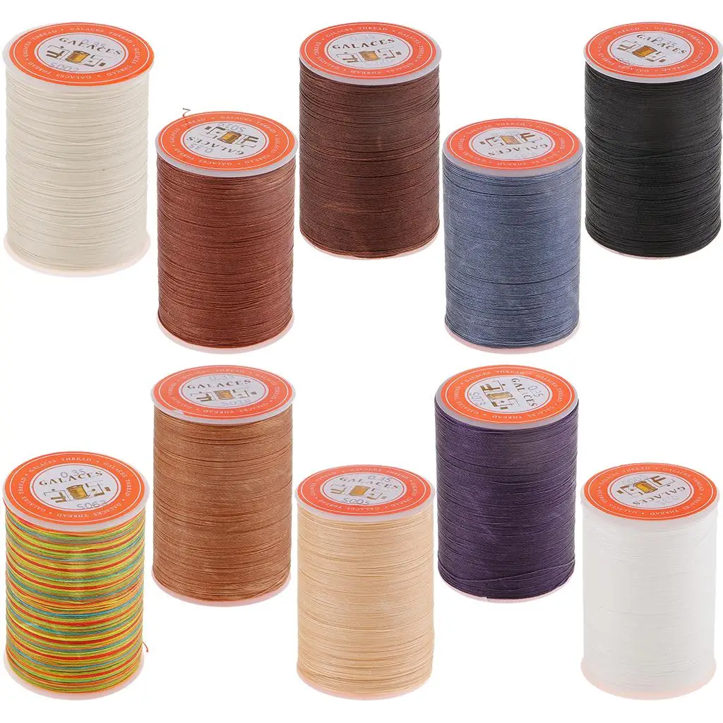 Waxed Thread 0.35mm/ Polyester Cord for Sewing Stitch Leather Bracelet image 3