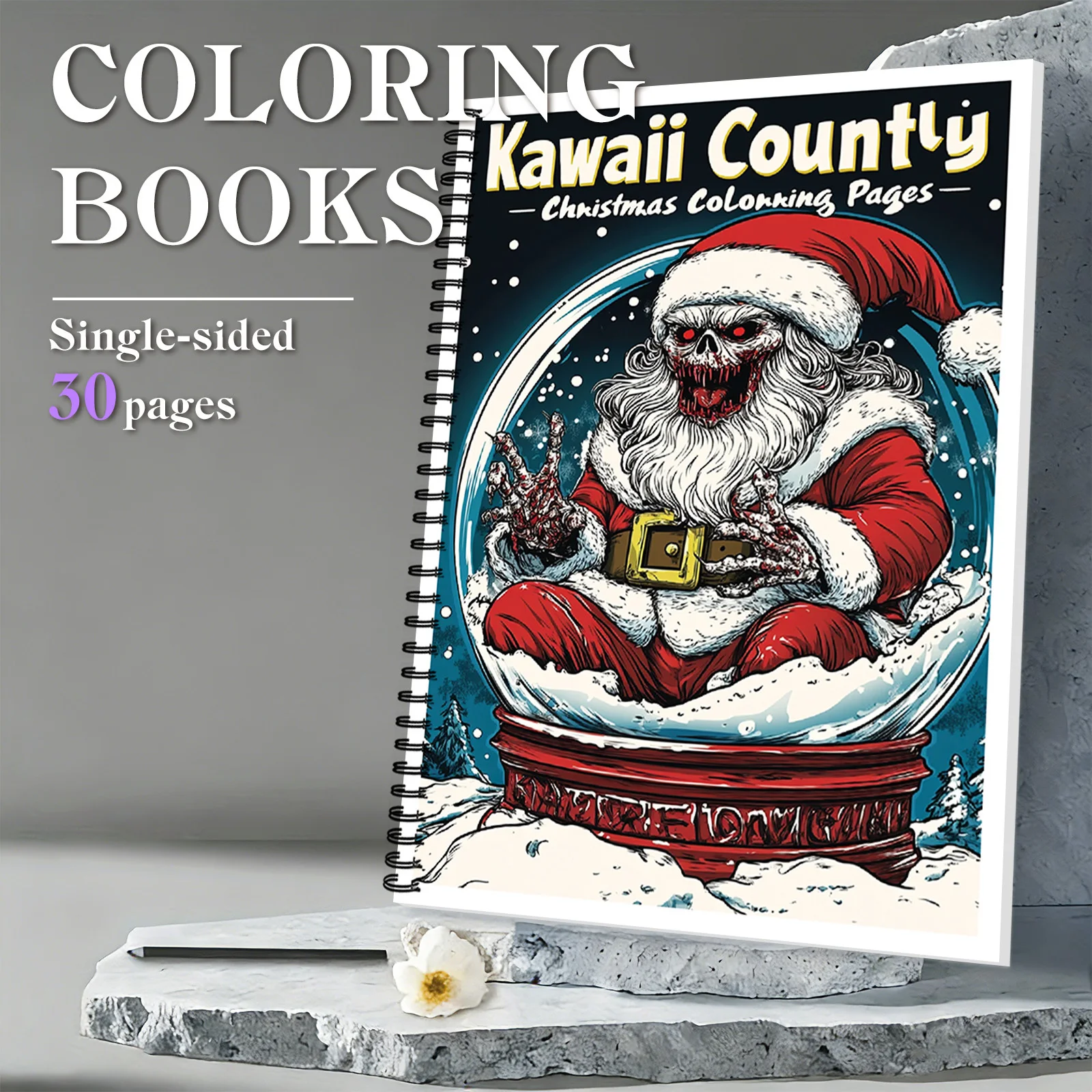 

1 шт. книги для рисования, первоклассная спиральная книжка-раскраска по округу Каваи, для игривых праздничных раскрасок