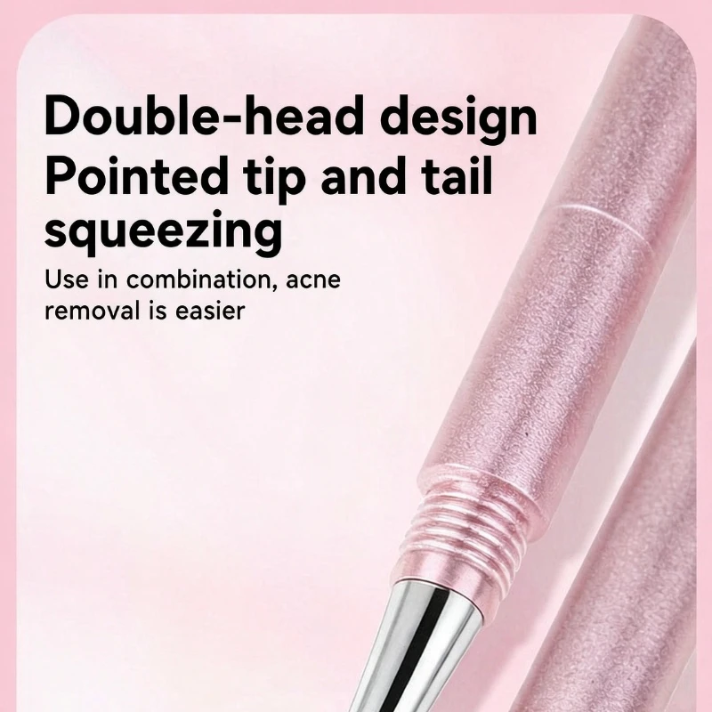 1pcs New Portable Dual Heads Acne Removal Needle Ultra Sharp Needle Hook Spot Pimple Remover Skin Care Tools Accessories