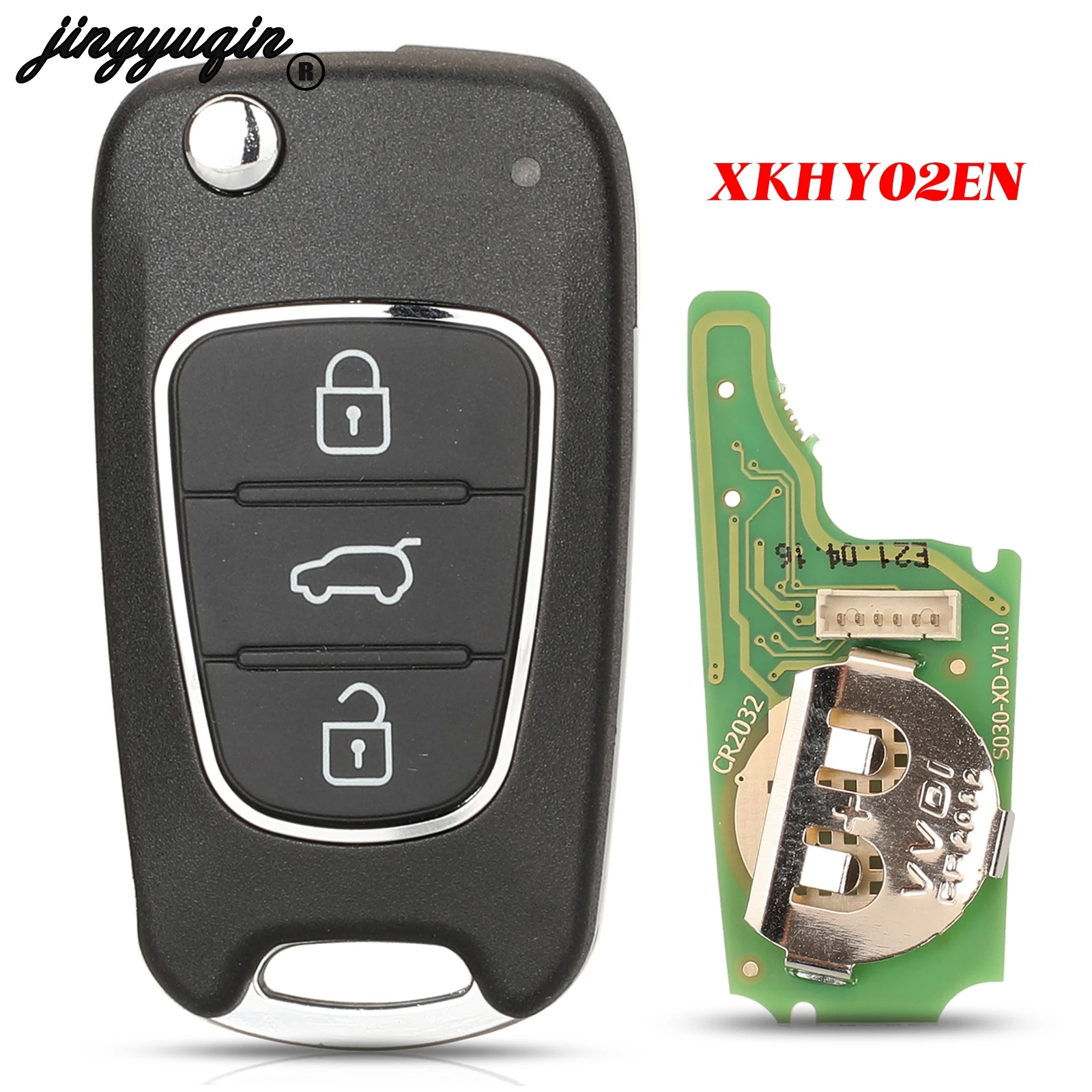 Jingyuqin 3 Knoppen XKHY02EN VVDI Bedrade Universele Flip Afstandsbediening Autosleutel Xhorse VVDI Tool Voor Hyundai Stijl