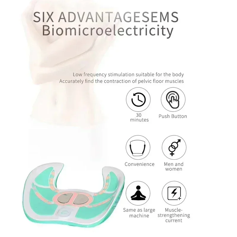 EMS femmes plancher pelvien bout à bout Machine électrique plancher pelvien Stimulation musculaire réparation postnatale chaise d'incontinence urinaire