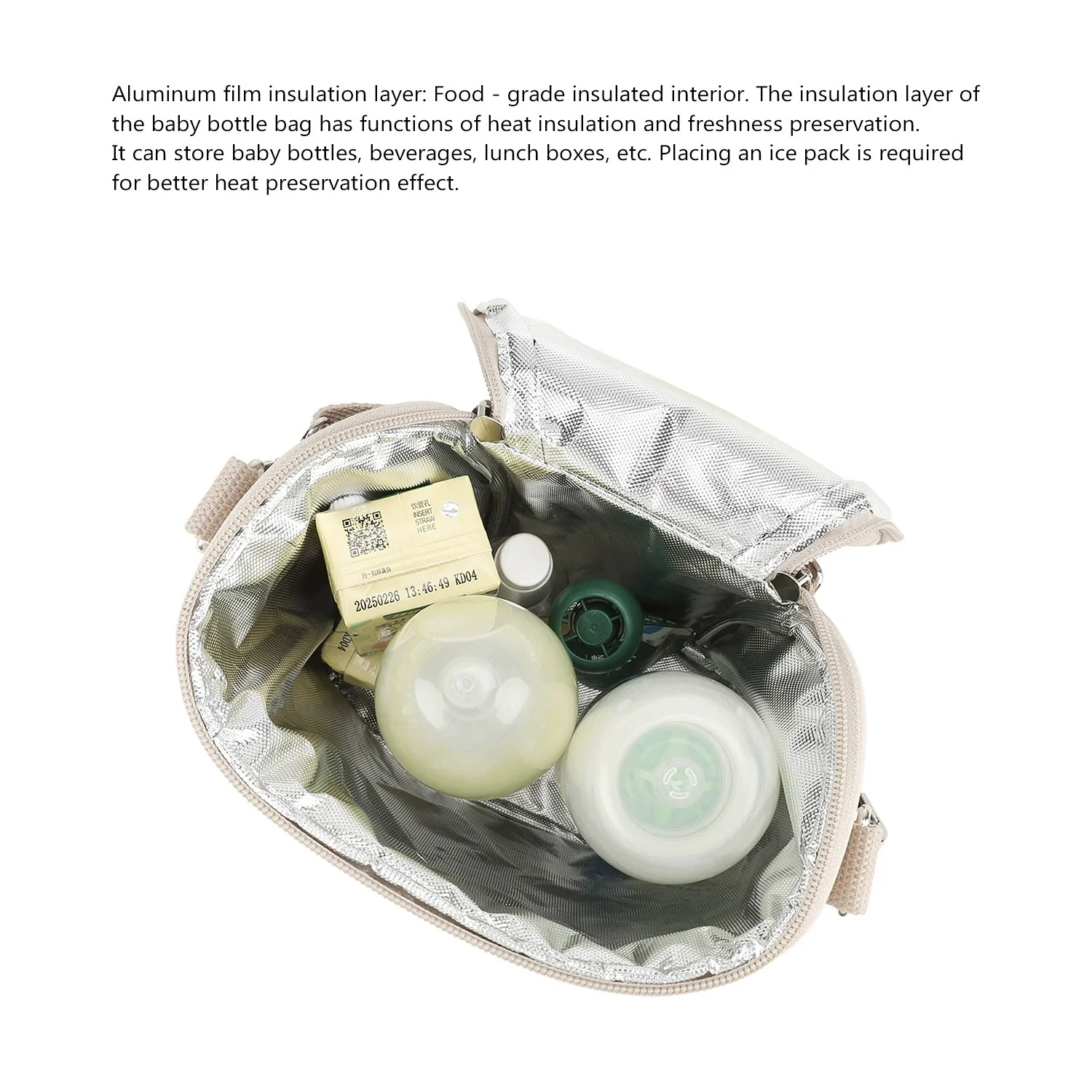 New Bear Breast Pump Bag Insulated with Handle Breastmilk Cooler Bag Pure Cotton Portable Bottle Cooler for Daycare Outdoor view 3