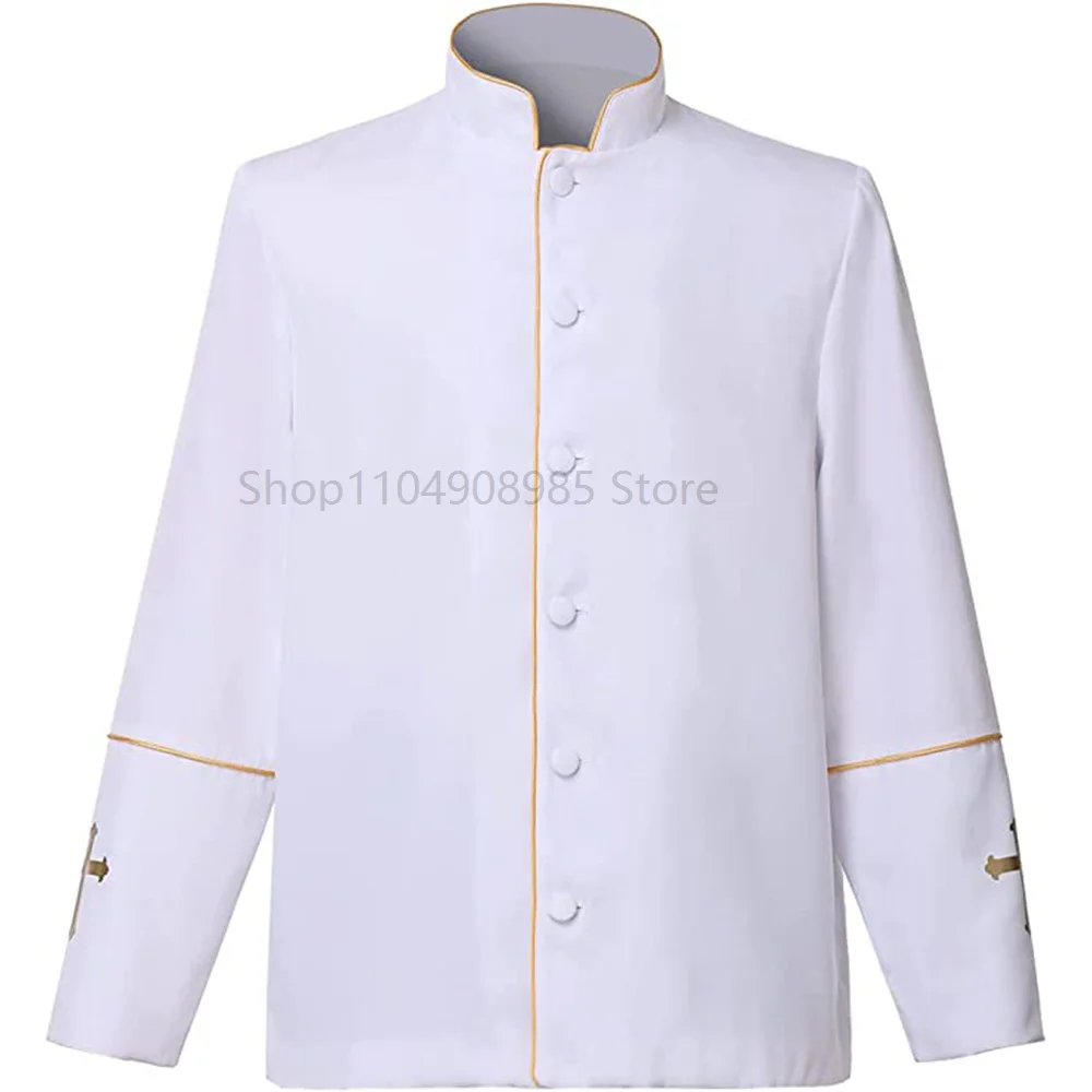 

Men Stand Collar Church Priest Black Robe Trench Jacket Cassock Clergy Preacher Minister Choir Roman Pastor Halloween Costume