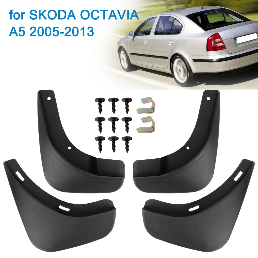 4 PCS Splash Guards Mudguards Car Accessories Car Mud Flaps for SKODA OCTAVIA A5 2005-2013 Front Rear Fender